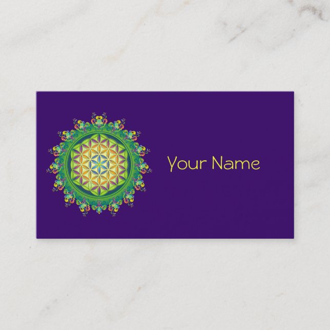 Carte De Visite Flower power de DES Lebens de la vie/Blume (Devant)