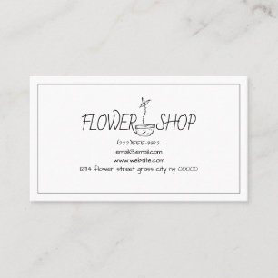 Carte De Visite Flower Shop Services de paysage et de jardinage