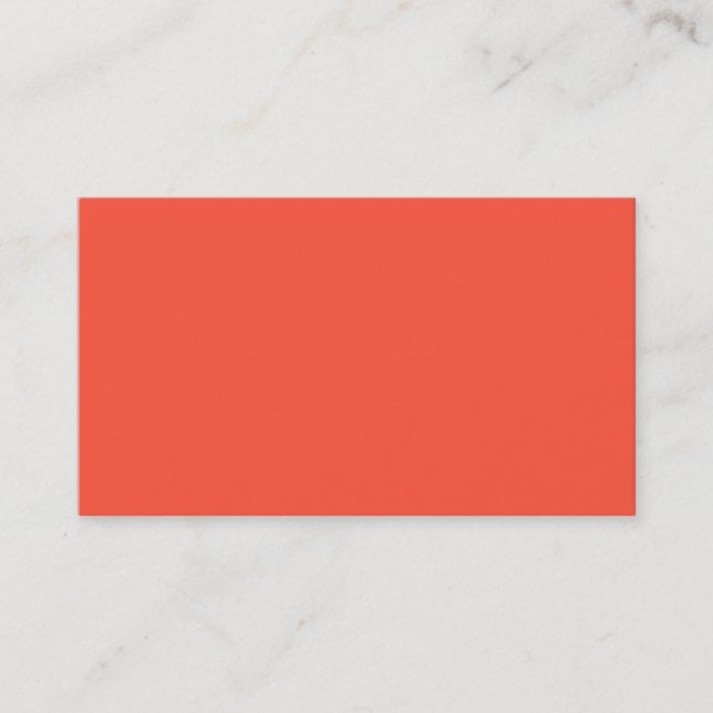 Carte De Visite Fluorescent Orange Apricot Neon Coral Personnalisé (Devant)