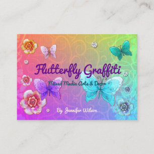 Carte De Visite Flutterby Graffiti Joailli ARTISTE VENDEUR SHOP