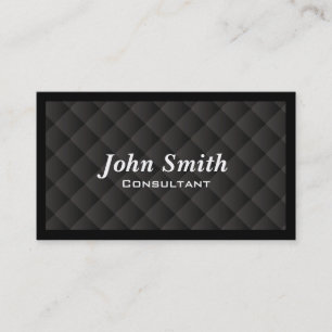 Carte de visite foncé de consultant en matière