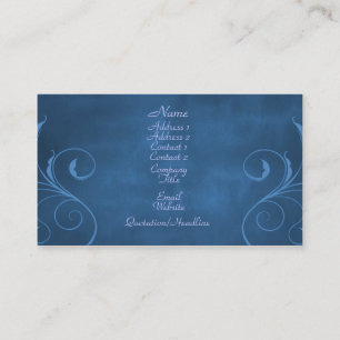Carte de visite foncé d'élégance, bleu royal