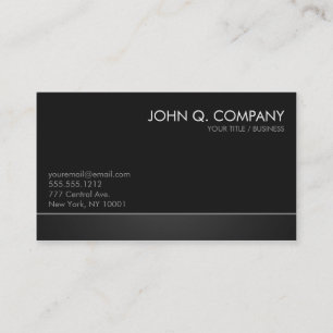 Carte de visite foncé fait sur commande moderne -