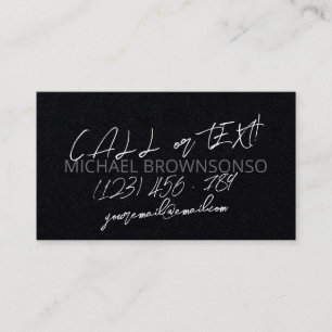 Carte De Visite Fonctionnel Abstrait Noir