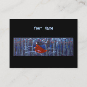 Carte De Visite Fonctionnement dans les bois la nuit. Sur le noir