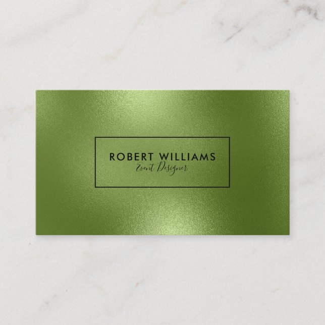 Carte De Visite Fond abstrait vert brillant moderne (Devant)