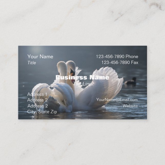 Carte de visite Fond Cygne HAMbyWG (Devant)