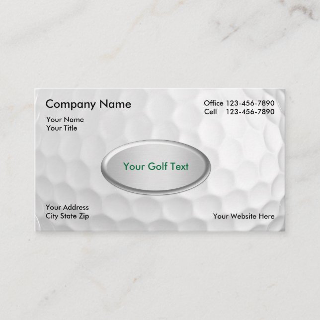 Carte De Visite Fond de balle de golf (Devant)
