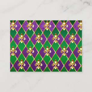 Carte De Visite Fond de bijoux Mardi Gras