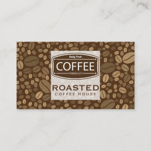 Carte De Visite Fond de grains de café