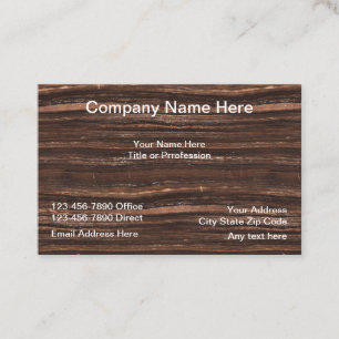 Carte De Visite Fond en bois professionnel