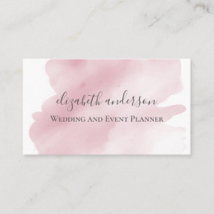 Carte De Visite Fond moderne éclaboussé de lavis aquarelle rose