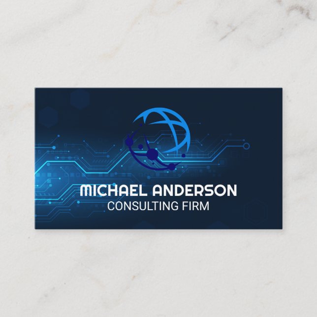Carte De Visite Fond numérique | Logo Global (Devant)