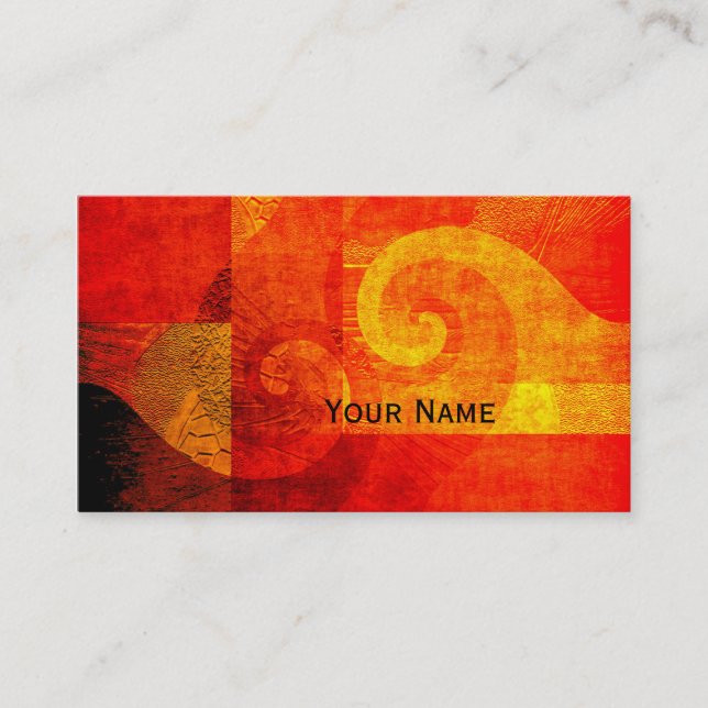 Carte De Visite Fond Spirales Antiques + votre texte (Devant)
