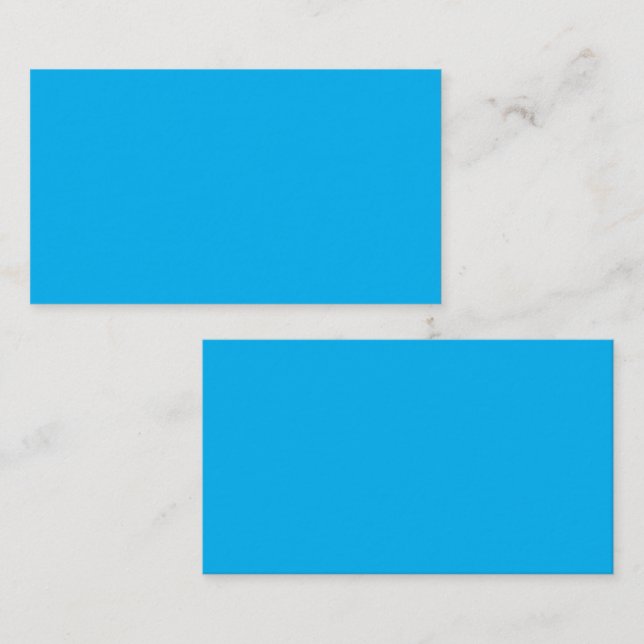 Carte De Visite Fond uni bleu cyan  (Devant / Derrière)