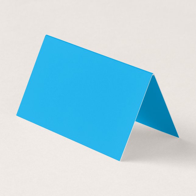 Carte De Visite Fond uni bleu cyan  (Devant)