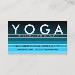 Carte De Visite fondu bleu YOGA
