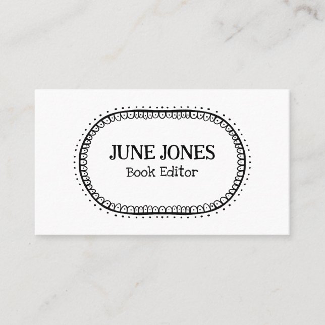 Carte De Visite Font fait main Wonky Texte Chic Personnalisé Whims (Devant)
