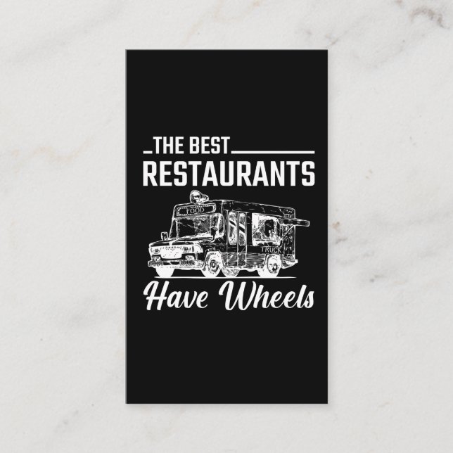 Carte De Visite Food Truck Festival Restaurant Street Food Lover (Devant)