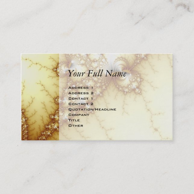 Carte De Visite Fools Gold - Art Fractal (Devant)