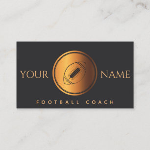 Carte De Visite Football Coach Player Team Modern Gold Black Sport