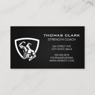 Carte De Visite Force de fitness Logo Homme Flexing