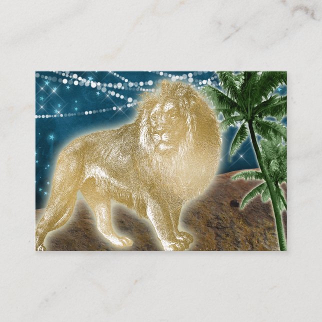 Carte De Visite Force du lion Entraînement de la roche de puissanc (Devant)