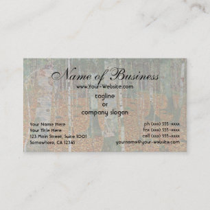 Carte De Visite Forêt de bouleau par Gustav Klimt