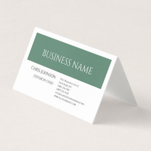 Carte De Visite Forêt de lin Vert blanc Plaine minimaliste Artisti