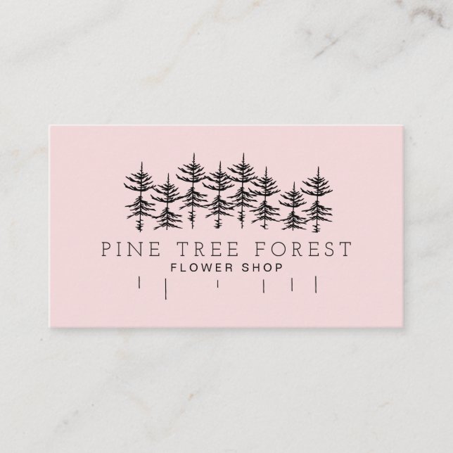 Carte De Visite Forêt de pins roses (Devant)