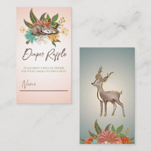 Carte De Visite Forêt de Whimsical Forêt Oh Baby Deer Animal Jeu