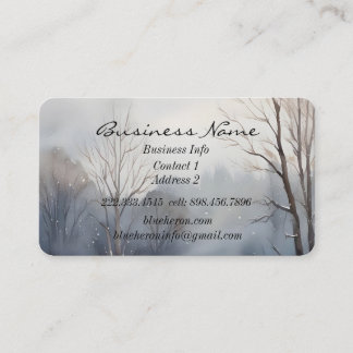Carte De Visite Forêt d'hiver personnalisée Paysage Art