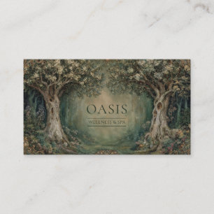Carte De Visite Forêt Enchantée Art Nouveau Ornée