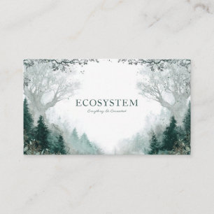Carte De Visite Forêt Enchantée Lunatique et Mystique