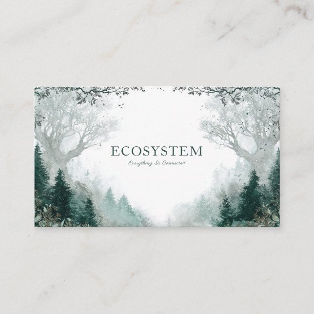 Carte De Visite Forêt Enchantée Lunatique et Mystique (Devant)