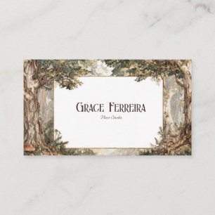 Carte De Visite Forêt Enchantée Rustique & Champignons