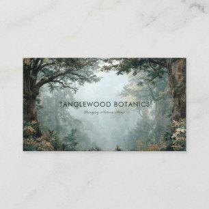 Carte De Visite Forêt Mystique Brumeuse et Lugubre Profondeurs de