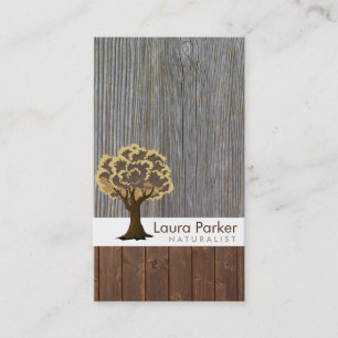 Carte De Visite Forêt naturelle Arbre d'or soin paysage pelouse