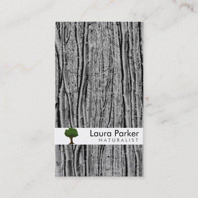 Carte De Visite Forêt Naturelle Arbre Noir Entretien Paysage Pelou (Devant)