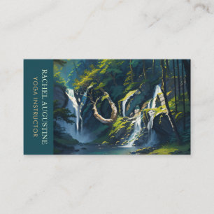 Carte De Visite Forêt naturelle YOGA Texte caché Méditation Enseig