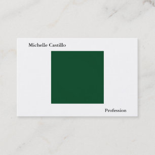 Carte De Visite Forêt Verte Blanche Minimaliste Moderne Simple