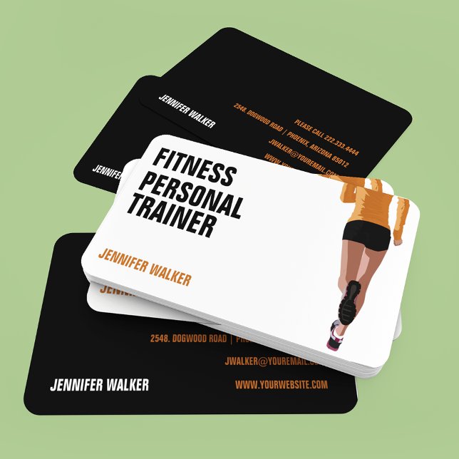 Carte De Visite Formateur de fitness personnel moderne (Créateur téléchargé)