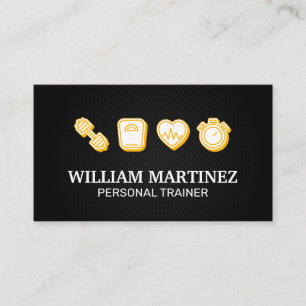Carte De Visite Formateur personnel   Icônes de fitness