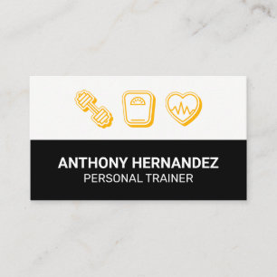 Carte De Visite Formateur personnel   Moniteur cardiaque à échelle