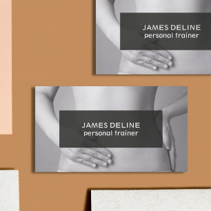 Carte De Visite Formateur personnel unique en noir blanc