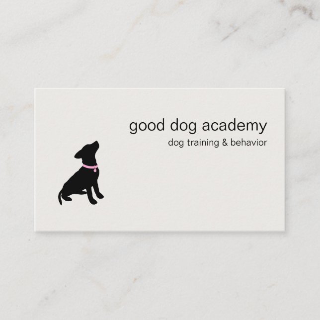 Carte De Visite Formation canine Silhouette Moderne (Devant)