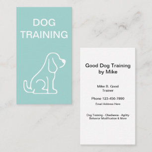 Carte De Visite Formation de chien minimaliste