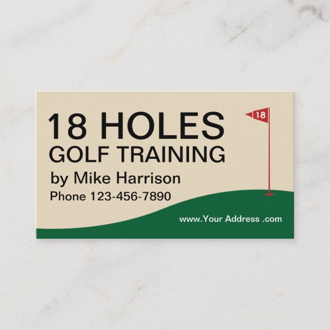 Carte De Visite Formation de golf et instructeur (Devant)