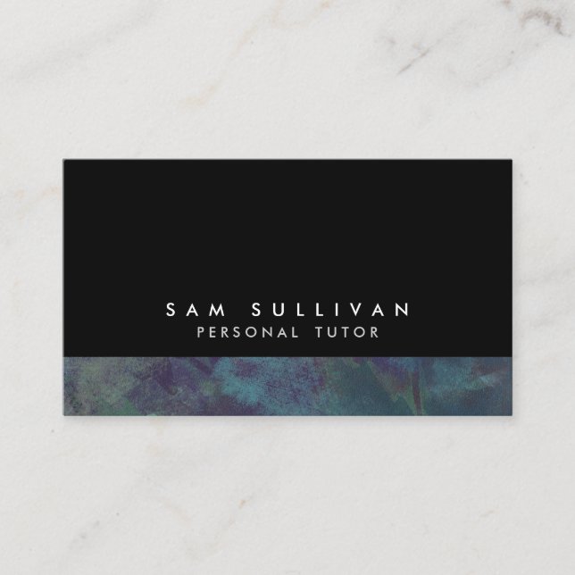 Carte De Visite Formation de tuteur personnel Turquoise Grunge (Devant)