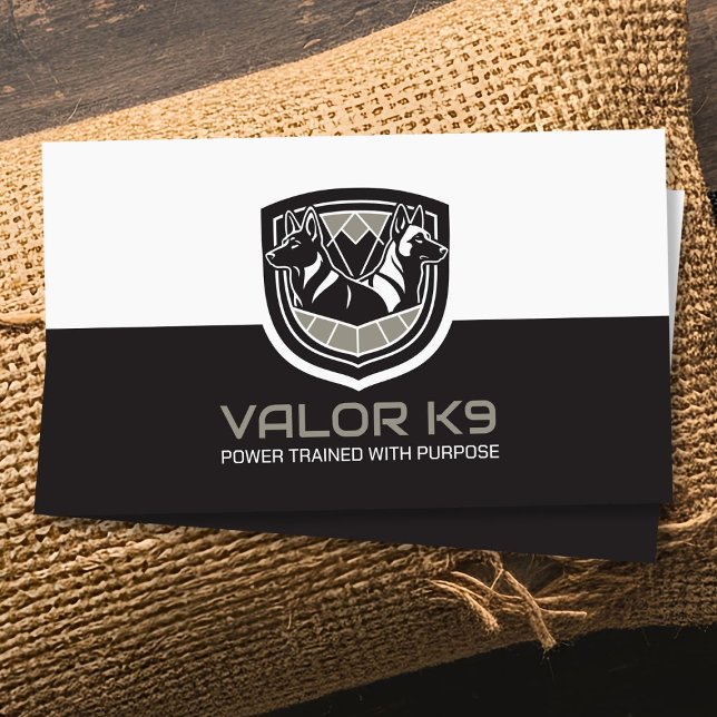 Carte De Visite Formation des chiens de travail - GSD- Malinois (Créateur téléchargé)